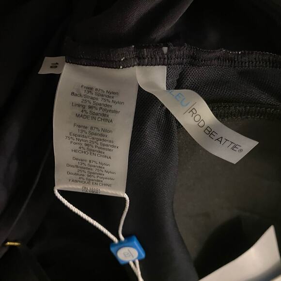 Bleu Rod Beattie Tankini Top Plunge Skin Games NWT 10 - Picture 5 of 8